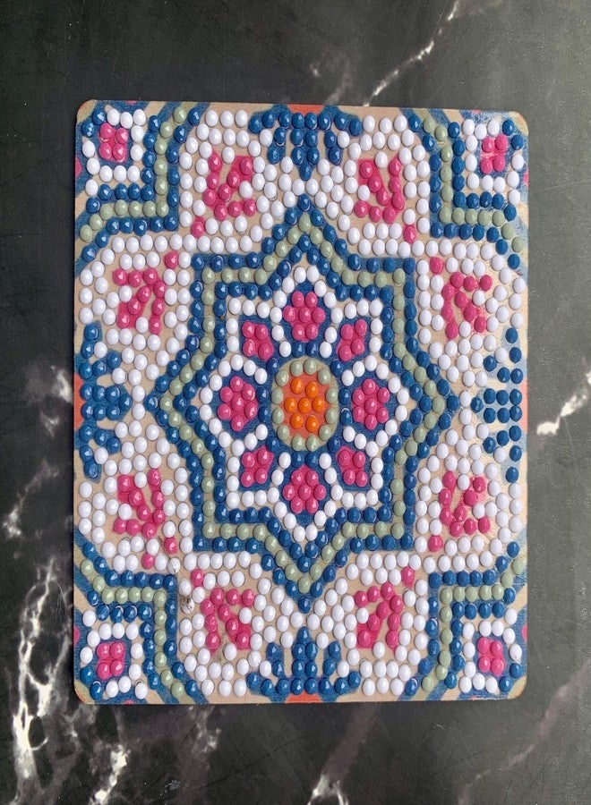 CRAFT MATE CRAFTMATE Diamond Painting Coasters Kit | 6 Pieces Holiday Villa Mandala Diamond Art Coasters with Holder for Beginners, 4 inch - Image 4